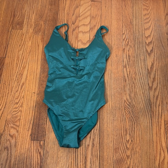 Andie Mana One piece Swimsuit Ceramic Teal size S NWT - Picture 5 of 7